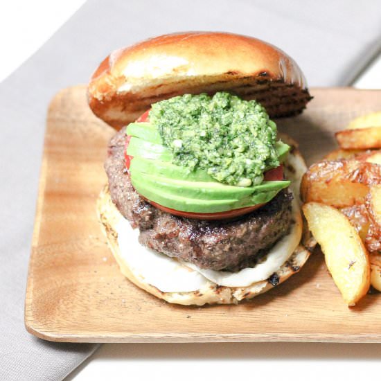 Tricolor Half Pound Burger - Recipe photo by Diverse Dinners
