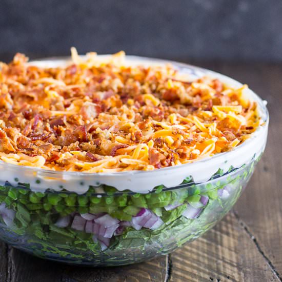 Seven Layer Salad - Recipe photo by culinaryhill