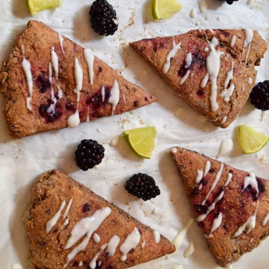 Healthy Blackberry Lime Scones - Recipe photo by naturalfitdiet