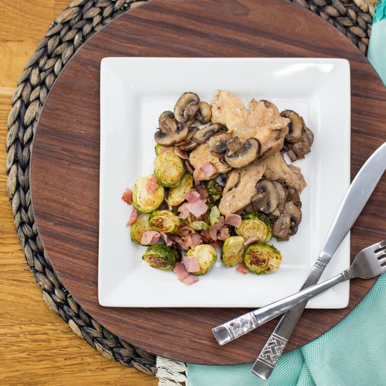 Mushroom, Chicken and Brussels Sprouts - Recipe photo by jenniferppriest