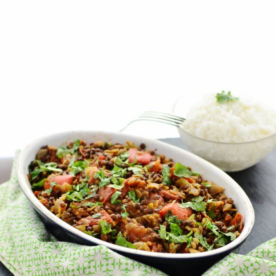Lightly Curried Beluga Lentils - Recipe photo by everydayhealthyrecipes
