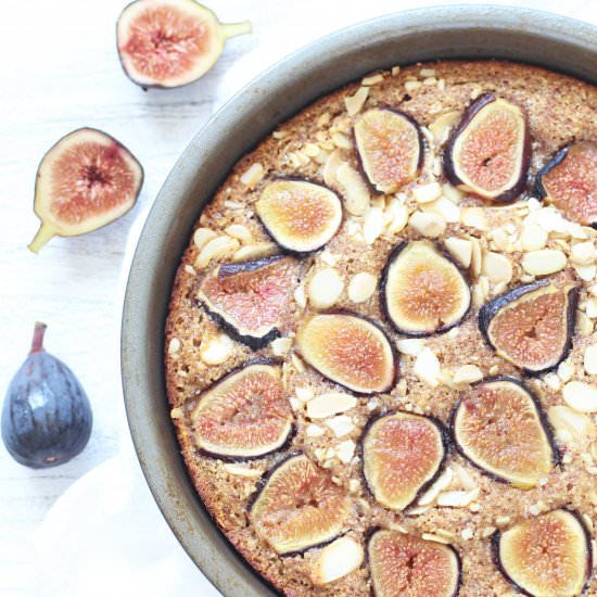 Fig and Almond Snacking Cake - Recipe photo by thymeandtoast