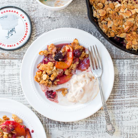 Peach Berry Crisp - Recipe photo by beckysuebakes