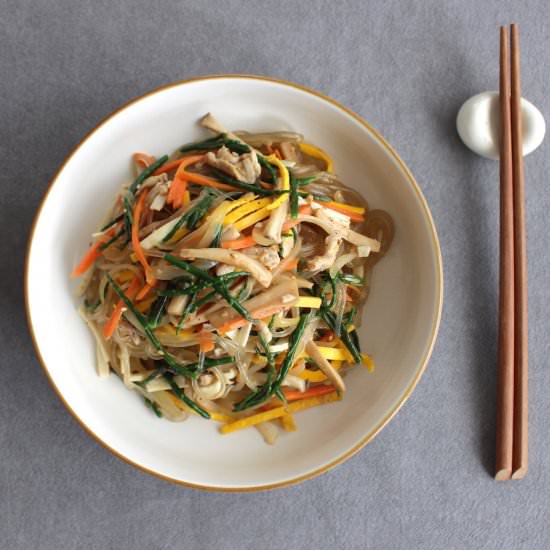 Korean Samphire Japchae - Recipe photo by bburikitchen