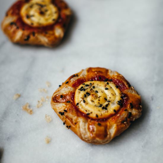 Harissa Tomato Danishes - Recipe photo by molly yeh