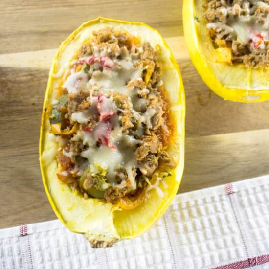 Baked Spaghetti Squash Boats - Recipe photo by slimchefrecipes