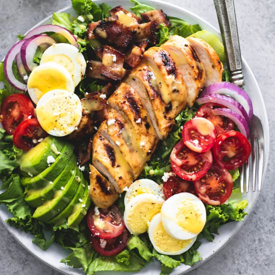 Honey Mustard Chicken Cobb Salad - Recipe photo by CremedelaCrumb