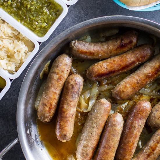 Wisconsin Beer Brats - Recipe photo by culinaryhill