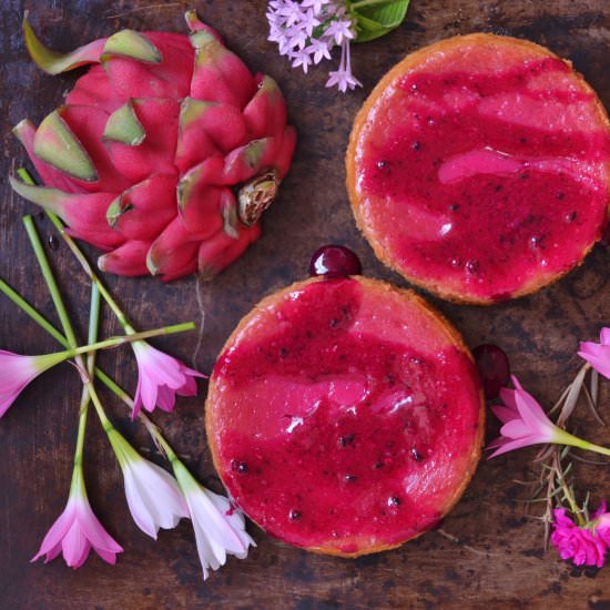 Vegan Dragonfruit Mini Cheesecakes - Recipe photo by vegan_magic_time