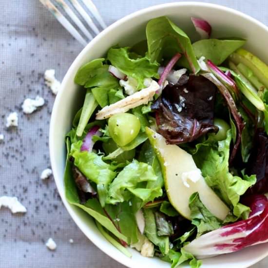 Pear and Goat Cheese Bistro Salad - Recipe photo by recipesworthrepeating