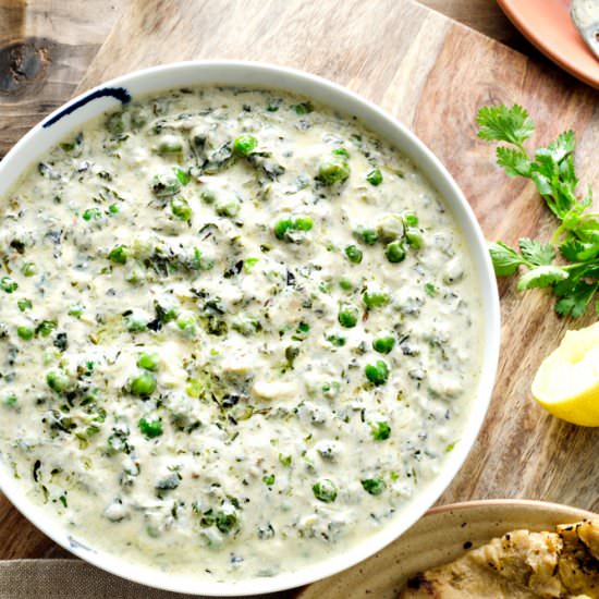 Methi Malai Matar - Recipe photo by cubesnjuliennes