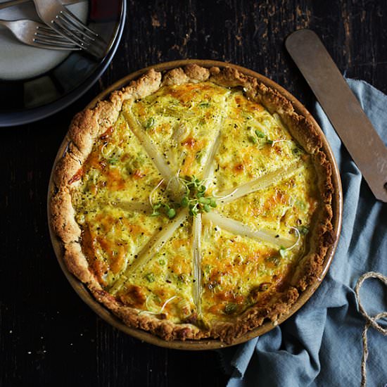 Asparagus and Leek Quiche - Recipe photo by Aninas Recipes