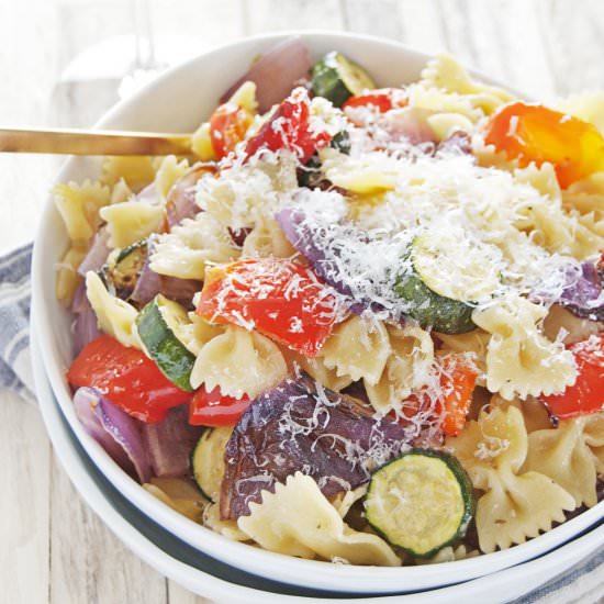 Oven Roasted Vegetable Pasta - Recipe photo by thecharmingdetroiter