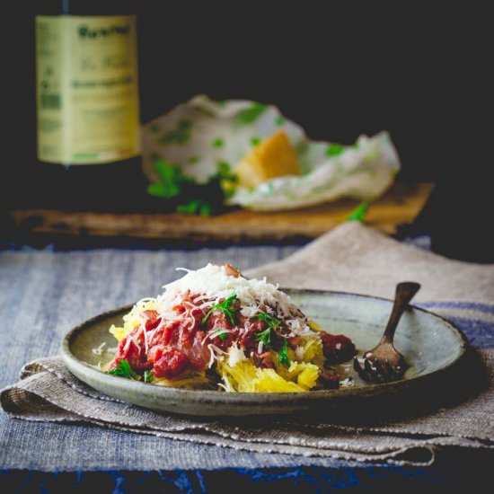 Spaghetti Squash Amatriciana - Recipe photo by healthy seasonal recipes