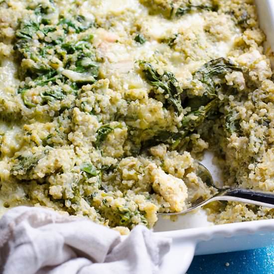 Spinach Chicken Quinoa Casserole - Recipe photo by ifoodreal