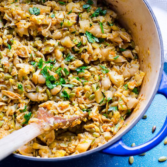 Pumpkin Seed Cauliflower Pasta - Recipe photo by ifoodreal