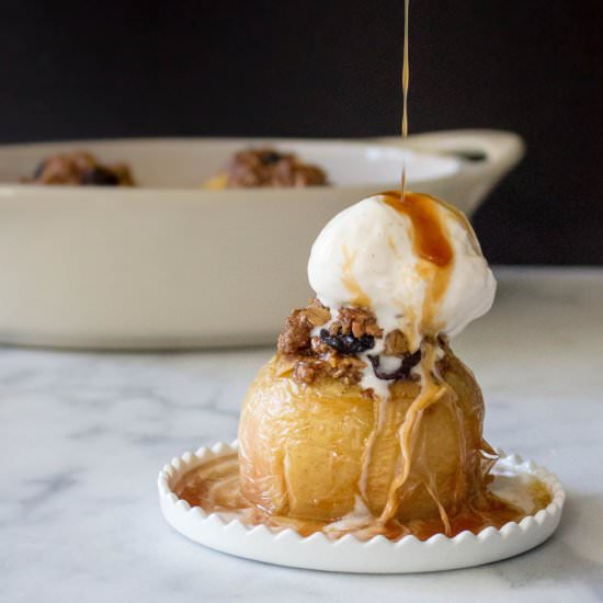 Streusel Stuffed Baked Apples - Recipe photo by yestoyolks