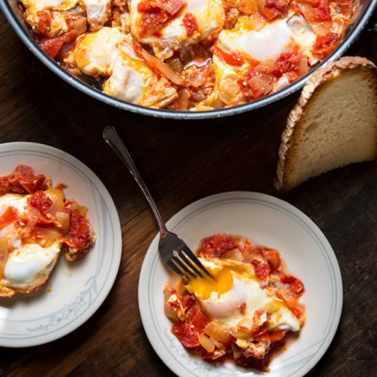 Eggs with Tomato and Onion - Recipe photo by nonnasway