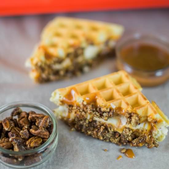 Carmel Ice Cream Waffle Sandwiches - Recipe photo by MBrosius96046
