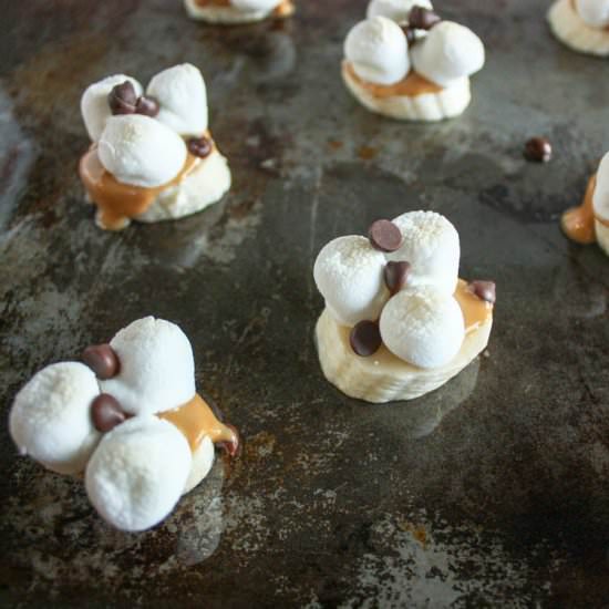 Banana Peanut Butter S'Mores Bites - Recipe photo by MissAlliesKitchen