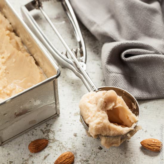 Toasted Almond Milk Sorbet - Recipe photo by deliciouseveryday