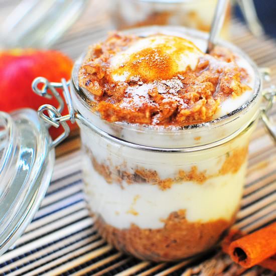 Apple Crumble Overnight Oats - Recipe photo by thatsrealyummy