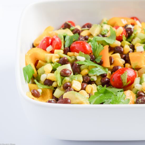 Bean, Avocado, and Tomato Salad - Recipe photo by Paulas Plate