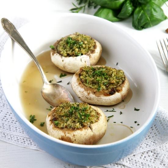 Mushrooms with Herb Butter Filling - Recipe photo by adinutza