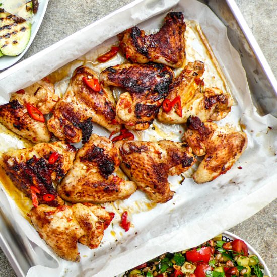 Harissa chicken wings - Recipe photo by vidiberg
