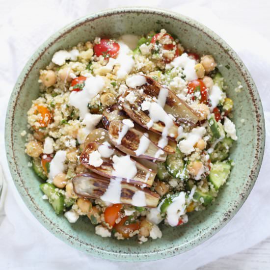 Fairy Tale Eggplant + Quinoa Salad - Recipe photo by thymeandtoast
