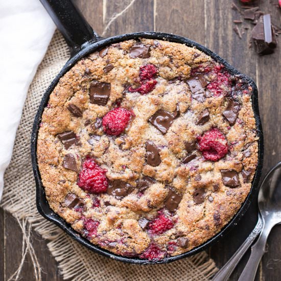 Raspberry Chocolate Chunk Cookie - Recipe photo by bakerita