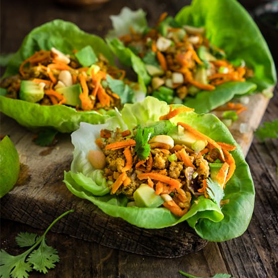 Spiced Ground Turkey Lettuce Wraps - Recipe photo by viktoriastable