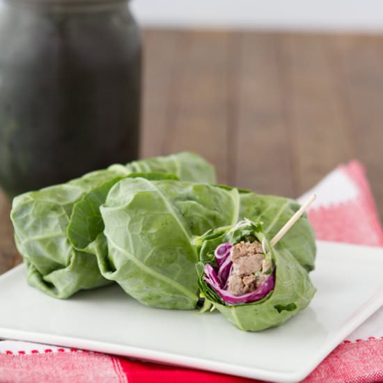 Coleslaw-Stuffed Keto Wraps - Recipe photo by HealthfulPursuit