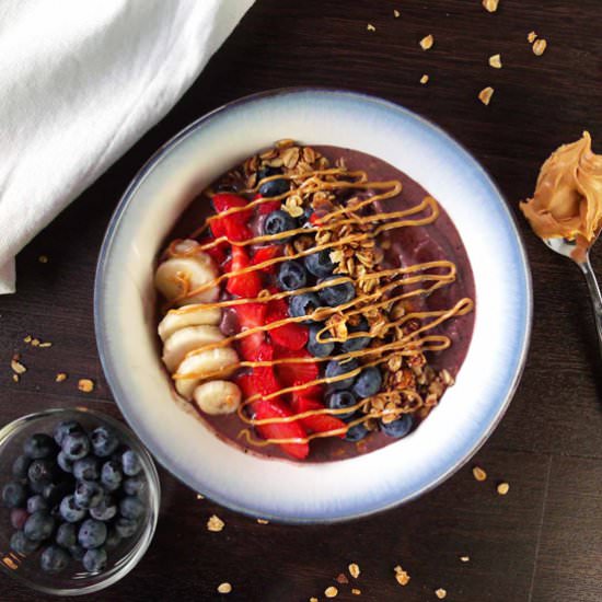 Acai Peanut Butter Bowl - Recipe photo by wyldflour