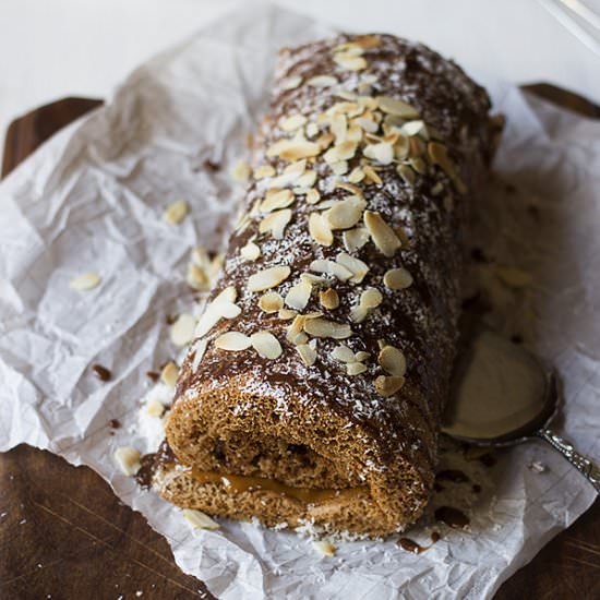 Mocha, Caramel +Coconut Swiss Roll - Recipe photo by Aninas Recipes