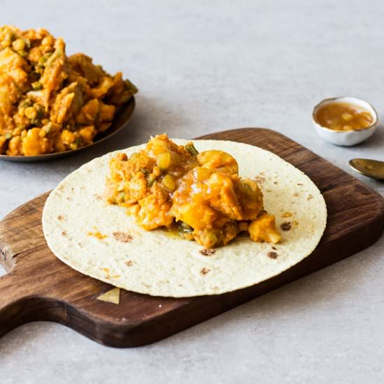 Aloo Gobi Wraps - Recipe photo by thefullhelping
