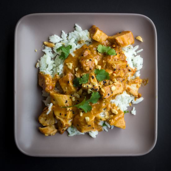 Thai Peanut Chicken & Coconut Rice - Recipe photo by Our Food Fix