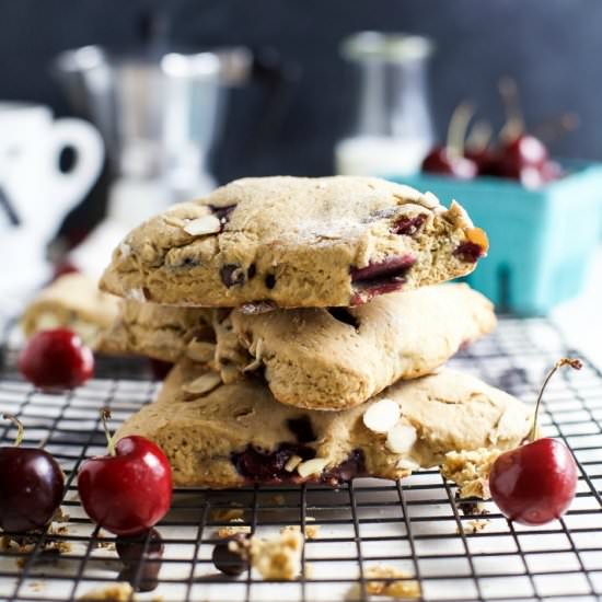 Almond Chocolate Cherry Scones - Recipe photo by joyfulhealthyeats