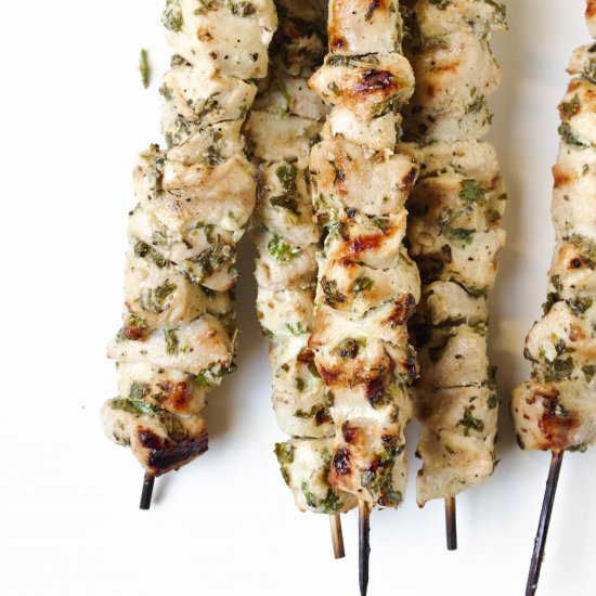 Herb Marinated Chicken Skewers - Recipe photo by theforkedspoon