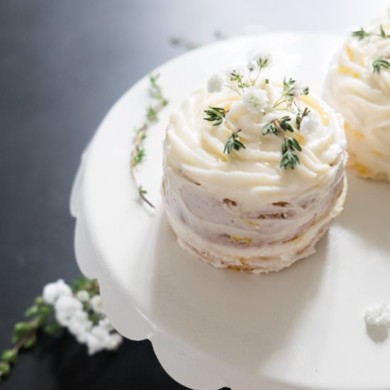 Peach Thyme Teacakes - Recipe photo by A Sweet Little Life
