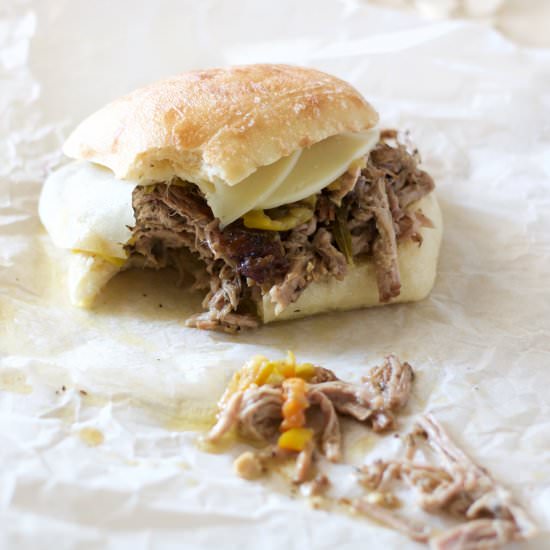 Philly-Style Italian Roast Pork - Recipe photo by Wineandawoodenspoon