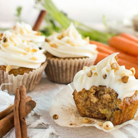Spiced Carrot Cake Cupcakes - Recipe photo by crumbkitchen