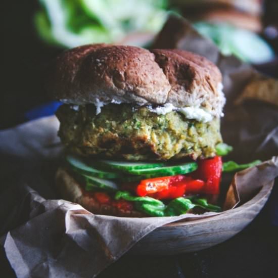 Chickpea Veggie Burger - Recipe photo by Sweetphi