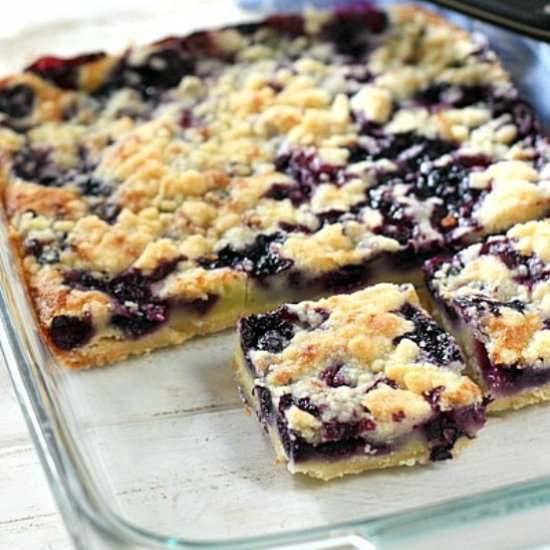 Blueberry Pie Bars - Recipe photo by laughingspatula.com