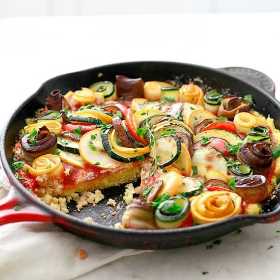 Ratatouille Polenta Skillet - Recipe photo by Yummy Mummy