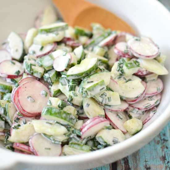 5 Ingredient Cucumber Radish Salad - Recipe photo by simplywhisked