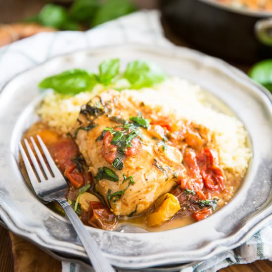 Easy Poached Fish in Tomato Sauce - Recipe photo by The Healthy Foodie