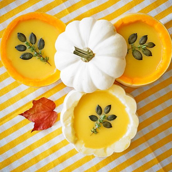 Pumpkin Soup with Thyme - Recipe photo by lacuisinedesimona