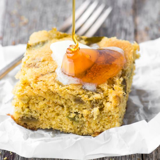 Hatch Green Chile Cornbread - Recipe photo by theviewfromgreatisland