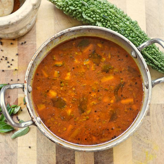 Bitter Gourd Tamarind Stew - Recipe photo by cookingwithpree